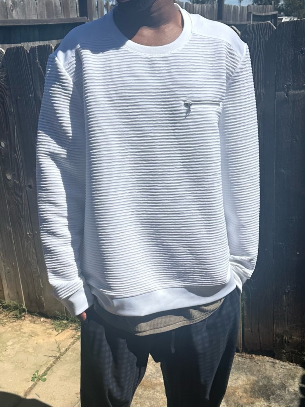Inc International Concepts White Textured Men's Sweater